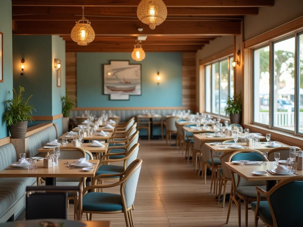 Coastal Catch interior featuring ocean-themed decor